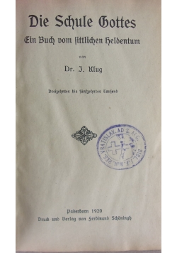 Die Schule Gottes,1920r.