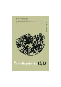 Socjolingwistyka 12/13
