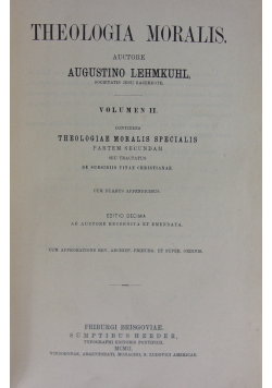 Theologia Moralis, 1902r.