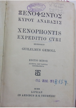 Xenophontis expeditio cyri, 1910 r.