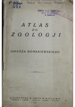 Atlas do zoologji 1921 r.