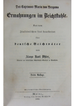 Ermahnungen im Beichtstuhle,1862r.