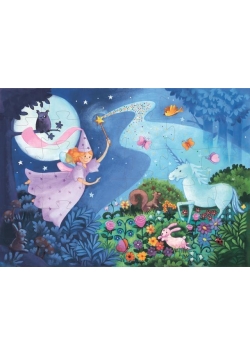Puzzle w pudełku - Wrózka i jednorożec