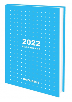Kalendarz 2022 A6 tygodniowy niebieski NARCISSUS