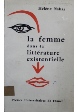 La femme dans la litterature existentielle