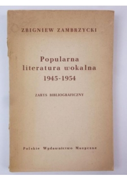Popularna literatura wokalna 1945-1954