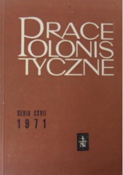 Prace polonistyczne. Seria XXVII