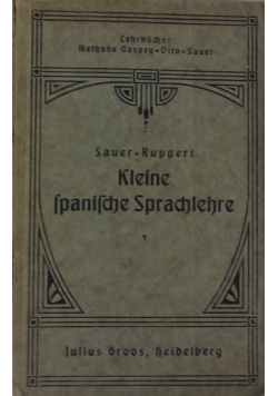Kleine Spanische Sprachlehre, 1923 r.