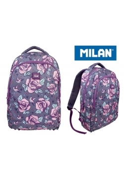 Plecak MILAN duży 17 l. FLOWERS PINK