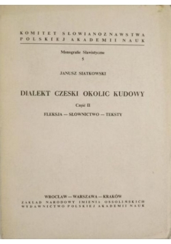 Dialekt czeski okolic Kudowy, cz. II.