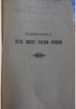 Schematismus totius ordinis fratrum minorum, 1909r.