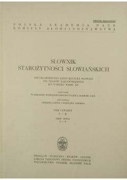 Słownik starożytności słowiańskich, Tom 4, część 2