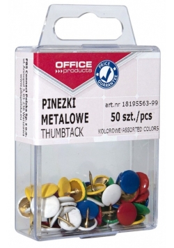 Pinezki kolorowe OFFICE PRODUCTS 10x50 sztuk