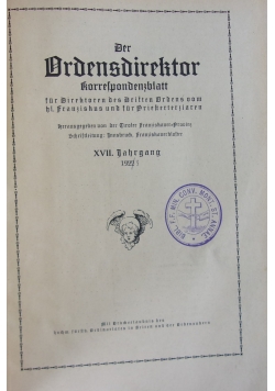 Der Ordensdirektor, 1922r.