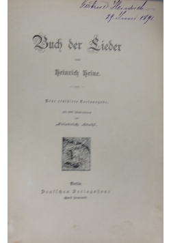 Buch der Lieder, ok.1890 r.