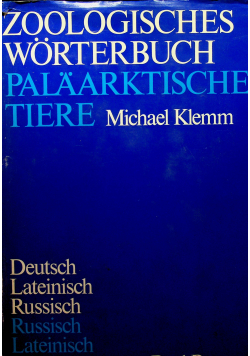 Zoologisches worterbuch palaarktische tiere