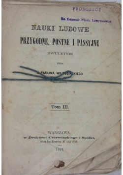 Nauki ludowe przygodne, postne i pasyjne, 1876 r.