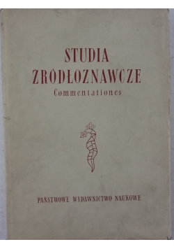 Studia Źródłoznawcz