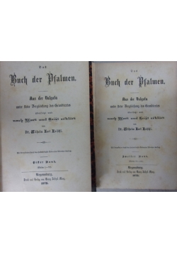 Buch der Psalmen 2 tomy, 1873r.
