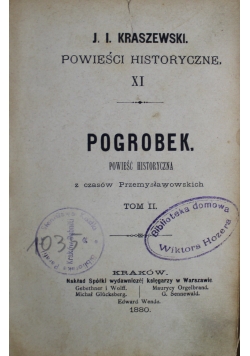Pogrobek Powieść historyczna z czasów Przemysławowyskich Tom II 1880 r.