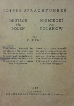 Jotkes Sprachfuhrer, 1940r.
