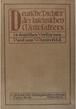 Deutsche Dichter des lateinischen Mittelalters
