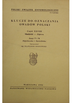 Klucze do oznaczania owadów polski Część XXVIII Zeszyt 77 i 78