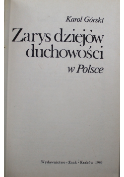 Zarys dziejów  duchowości w Polsce