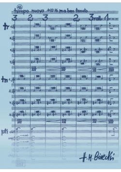Teczka niebieska z motywem nut - H.M. Górecki