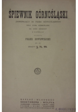 Śpiewnik Górnośląski ,1923r.