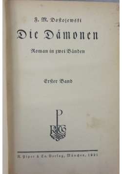 Die Damonen, 1921 r.