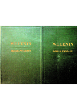 Lenin Dzieła wybrane 2 tomy