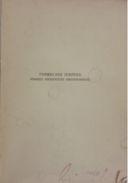 Formularz Jerzego pisarza Grodzkiego Krakowskiego, 1950 r.