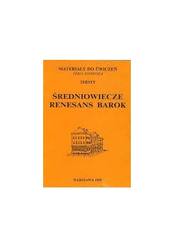 Średniowiecze renesans barok