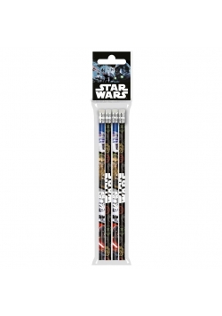 Ołówek z gumką Star Wars 16 4 sztuki DERFORM