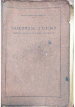 Wiadomości z chemii nieorganicznej i organicznej, 1929 r.