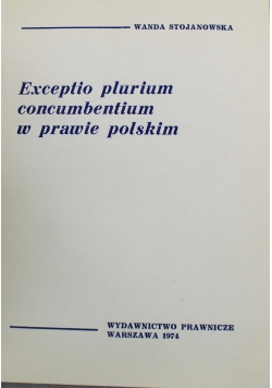 Exceptio plurium concumbentium w prawie polskim