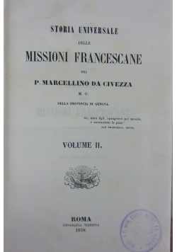 Storia universale delle Missioni Francescane, 1858 r.