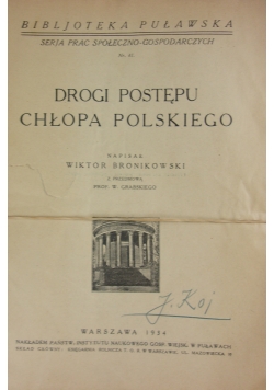 Drogi postępu chłopa polskiego, 1934r.