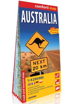 Australia laminowana mapa samochodowo-turystyczna 1:4 250 000