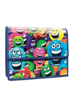 Teczka z klapką na rzepy A4 PP Smile