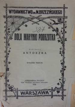 Dola Marynki Podrzutka, 1928r.