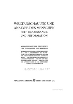 Weltanschauung und analyse des menschen , 1921r.