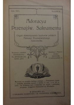 Adotacya Przenajśw.Sakramentu ,1911r.