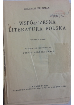 Współczesna literatura Polska, 1930r.