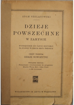 Dzieje Powszechne w zarysie Część III Dzieje nowożytne 1923 r.