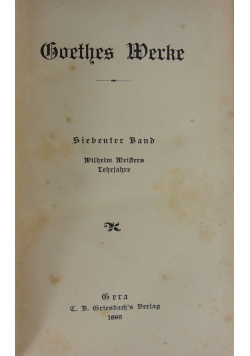 Doethes Werke 1895 r.
