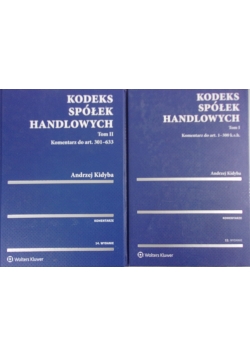 Kodeks spółek handlowych. Tom I-II
