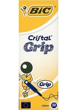 Długopis Cristal Grip niebieski (20szt) BIC