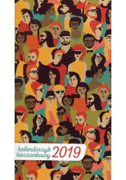 Kalendarz 2019 kieszonkowy z gumką mix